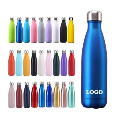 China Stainless Steel Sustainable Double Wall Vacuum Sport Bottle Cola Shape Eco Friendly Drink Insulated Water Bottles With Custom Logo for sale