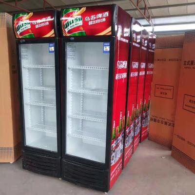 China Solo refrigerador de la bebida de la puerta del supermercado de la exhibición vertical comercial del refrigerador en venta