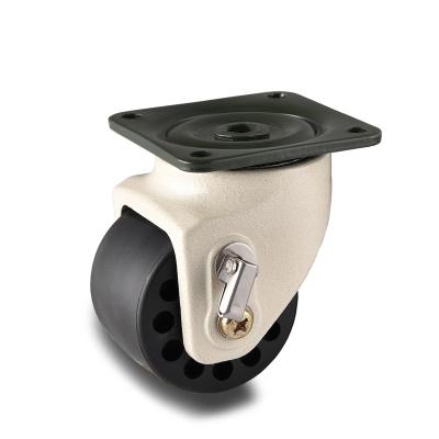 China Shock Absorbing White PIVOT Swivel Plate Casters With Brakes for sale