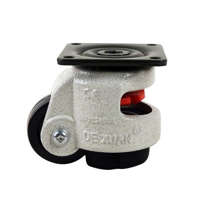 China PIVOTING Leveling Adjustable Casters Machine Silent Swivel Plate Caster Wheels for sale