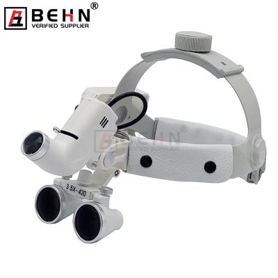 China Headband with 3.5X 2.5X LED Light Magnifier Dental Surgical Binocular Medical Headband/Headlight Medical Surgical Magnifier with LED Light for Endo Equipment for sale