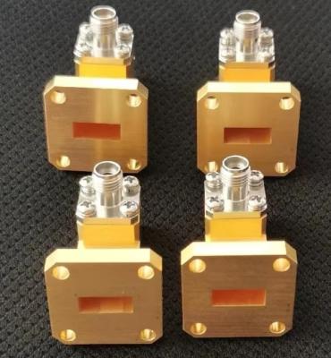 China Copper waveguide to coaxial adapter - orthogonal structure for sale