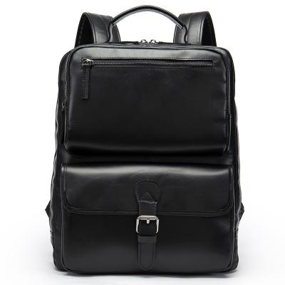 China Luxury Genuine Leather Anti-theft Stylish Men's Travel Bag Men's School Bags Luxury Genuine Laptop Backpacks for sale