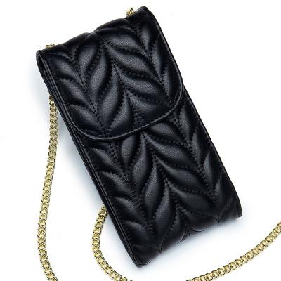 China Women's Genuine Leather Waterproof Shockproof Accessories Cross - Body Cell Phone Small Mobile Bags Purse Case for sale