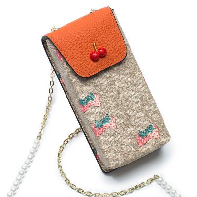 China 2022 new lipstick cute mobile phone bag small shoulder high quality wholesale lady bags for girl luxury women's mini cross body bag for sale