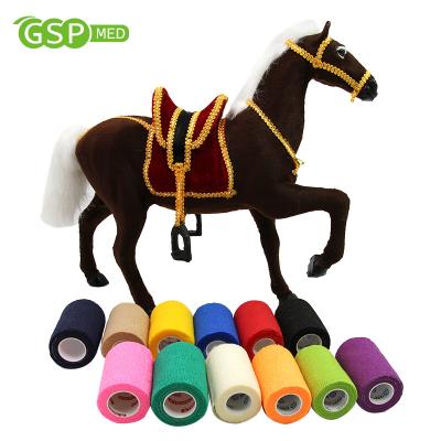 China Easy Latex Self Adhesive Cohesive Horse Personal Care Hand Tear Tape Veterinary Wrap Bandage for sale