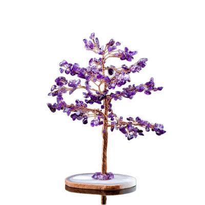 China Hot Selling Natural China Crystal Quartz Stone Lucky Tree Money Tree Christmas Decorations for sale