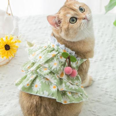 China New Puppy Viable Cat Spring Cat Dresses Daisy Slip Dress and Summer Cat Clothes Online thin for sale