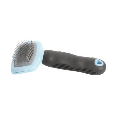 China 2021 Stainless Steel Viable Pet Comb Dog Self Cleaning Pet Grooming Cat Comb Dog Self Cleaning Comb for sale