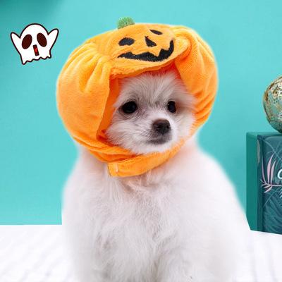 China Wholesale Viable Cat Dog Decoration Pet Halloween Costume Pet Pumpkin Hat for sale