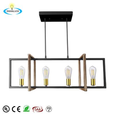 China Modern Home Lighting Iron Art Indoor Kitchen Chandelier Modern Four-Lamp Ceiling Chandelier for sale