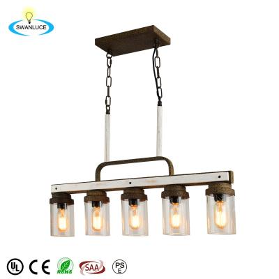 China Wholesale Modern Hot Sale Farmhouse Rustic Wood Chandelier for Farmhouse with Quality Guarantee Lighting for sale