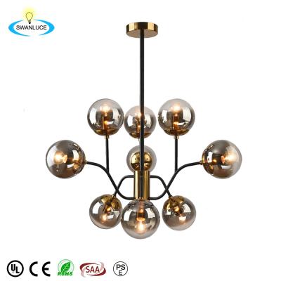 China Large Modern Luxury Round Ceiling Lamp Modern Villa Hotel Lamp Living Room Glass Chandelier for sale