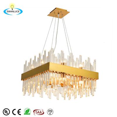 China Luxury Hotel Modern Indoor Modern Home Metal Chandelier Hanging Crystal Chandelier for sale