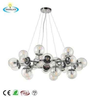 China Modern High Performance Copper Body Downlight Three-Color Ceiling Chandelier Design Luxury Shade Chandelier for sale