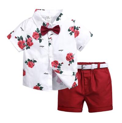 China CZM11733A Breathable Summer Boys Sets Europe Boy Suits Relaxing Boys Sets for sale