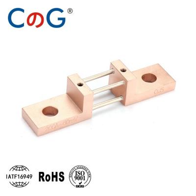 China Copper + manganin CG type. DIN FL-2D 200A 75mV DC Copper Shunt Resistor For Analog Panel Current Meter for sale