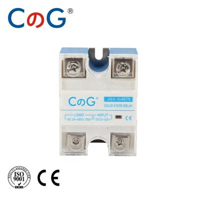 China New sealed single phase SSR-75DA from CG. Over Voltage Relay Solid State Relay 75A DC-AC for sale