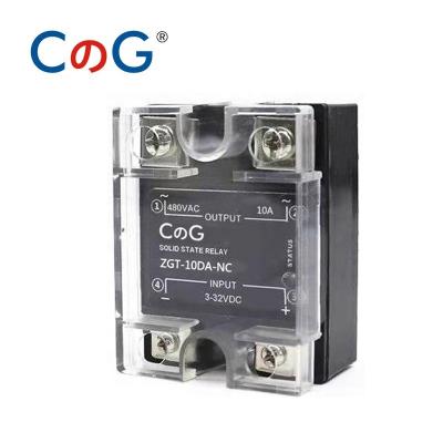 China CG Single Phase Sealed Normally Closed DC. 10A 25A 40A DA NC SSR Control AC Heat SSR-10DA 25DA 40DA NC Solid State Relay for sale