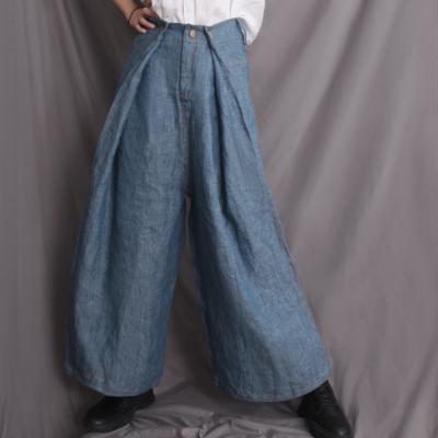 China QUICK DRY High Waist 100% Canvas Wide Leg Casual Loose Pants for sale