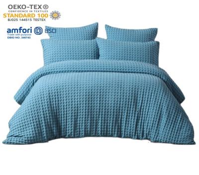 China Breathable Nondisposable 100% Cotton Waffle Weave Comforter Blanket Ultra Absorbent Set Oeko Tex Standard 100 Certified Home Bedding for sale