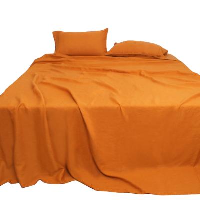 China 100% Natural French Linen Nondisposable Linen Bed Bedding Flat Sheet Sets for sale