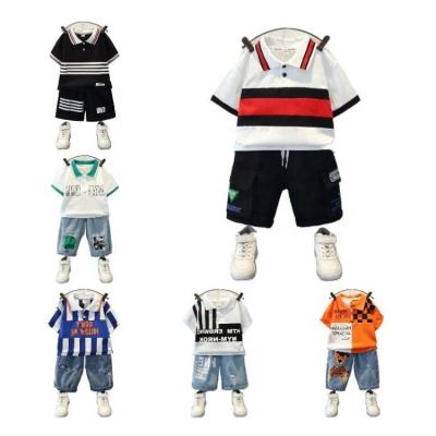 China Wholesale Casual Low Price Kids Clothes Short Sleeve Baby T-shirt Pants Girls Boys Cotton Clothing Kids Sets Summer Children's Suit for sale