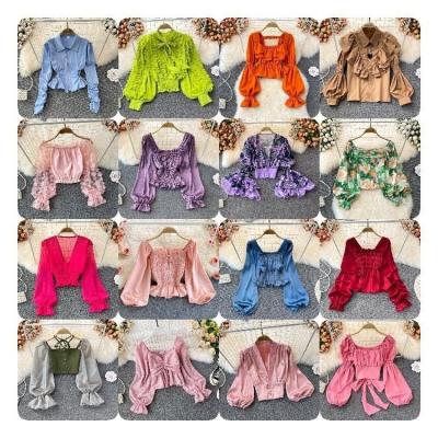 China Spring And Summer Vacation Style Women's Chiffon Shirt Non-determined Long-sleeved Anti-pilling Women's Clothing for sale