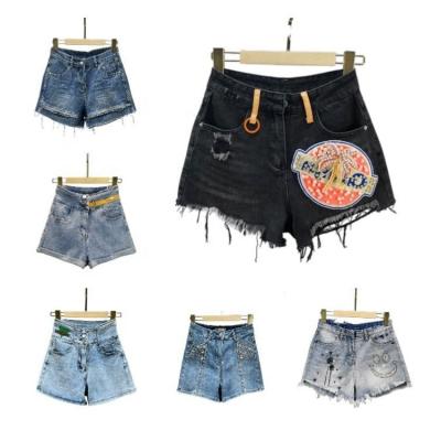 China Wholesale2023new QUICK DRY women's jeans shorts waist zipper button denim top shorts girls hot pants factory good quality for sale