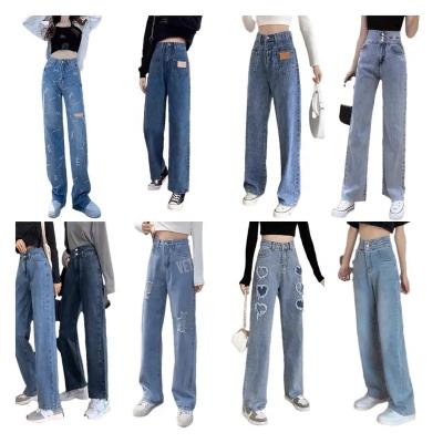 China Breathable Misses Western Mid Rise Stretch Women's Straight Leg Jeans for sale