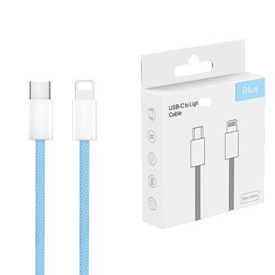 China Durable 12w 20W palladium type c braided cable usb-c to 8pin cable for iphone 13 pro max for sale