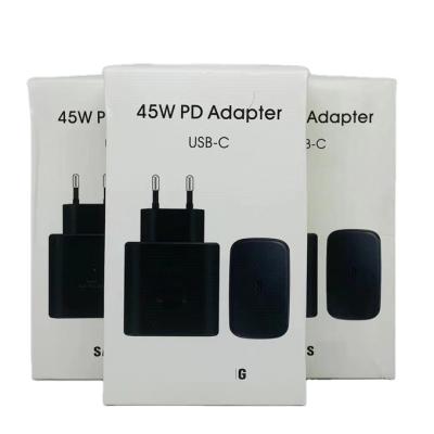 China PD 3.0 45W PD Quick Charger+Cable 45W Adapter For Samsung 45W Fast Charger For Galaxy EU Chargers for sale