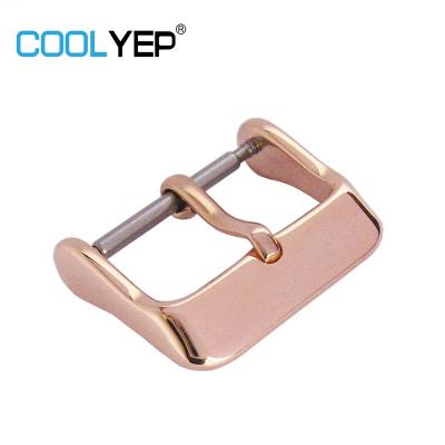 China Coolyep Premium 16mm 18mm 20mm 22mm Silver Black Gold Deployment Clasp Stainless Steel Buckle 24mm For Watch Band Strap for sale