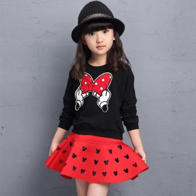 China 2021 Breathable Girls Fashion Spring Apparel Cartoon T-Shirt +Legging 2-Piece Set For Kids Teens for sale