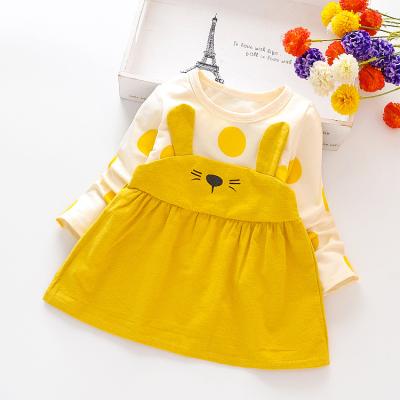 China 3-24 Months Breathable Baby Dress Autumn New Spring Cotton Long Sleeve Princess Dress Cute Soft Little Girls Dresses for sale