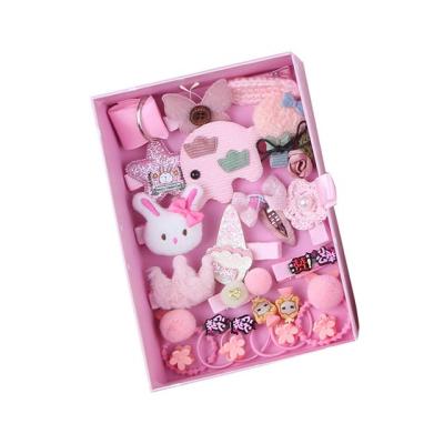 China 24pcs Fashion Design Cute Simple Korean Baby Hair Accessories Set Korean Baby Hair Clip Side Clip Headdress for sale