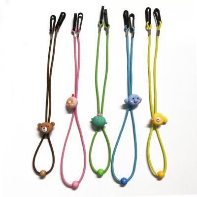 China Factory Wholesale Polyester Masking Adjust Strap Polyester Adjustable Face Masking Lanyard For Masker for sale