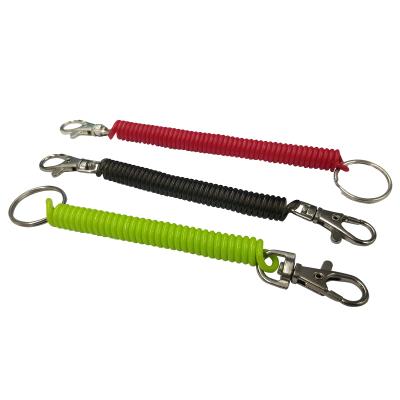 China Key Chain Bungee Springs Reel Plastic Rope Lanyard Keychain Wristband Low Price Guang Dong Factory for sale