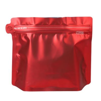 China Zipper Lock Plastic Packaging Bag Flat Bottom Moisture Proof Coffee Bag With Valve for sale