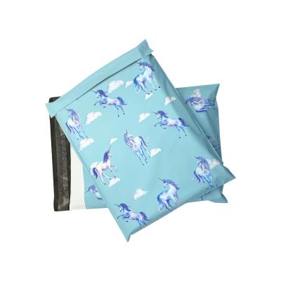 China Blue Sky Food Packaing Unicorn In Stock Support Customization Ad Bag Gift Shop Full Poly Printing Store for sale