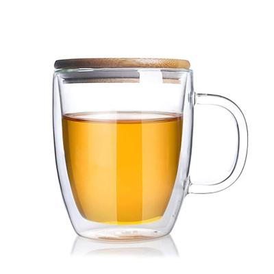 China WITH LID Borosilicate Glass Coffee Rinser Animal Tea Cup Mug Cup Automatic Seal Bar Glass Coffee Rinser for sale