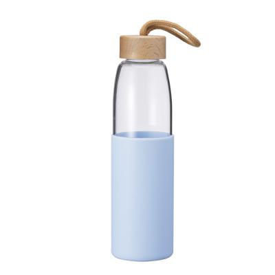 China WITH LID Customized Borosilicate Water Bottle Eco Clear Glass Water Bottle Wholesale for sale