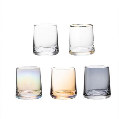 China WITH LID Hot Selling Crystal Drinking Whiskey Wine Glass Rotating Rotating Glasses Cup Set Modern Design Water Juice Sublimation Glass Cup for sale