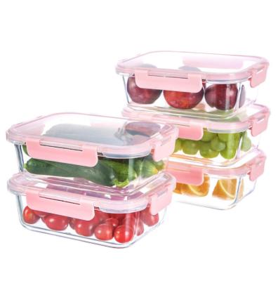 China Microwavable Safe Heat Resistant Glass Borosil Glass Microwave Microwave Food Storage Cookware 3 Pcs Set for sale