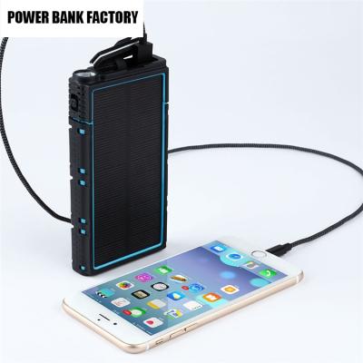 China Support 25000mah 20000mah fast charging power bank solar panel charger for sale