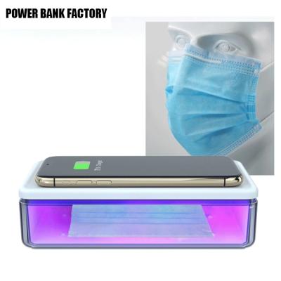 China Box UV Clean Multi Function Phone Earphone Mask Sterilizer Phone Wireless Charger for sale