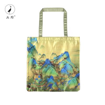 China Chinese Style Tote Bag Woman Bags Shoulder Tote Bags With Custom Printed Luxury Logo for sale