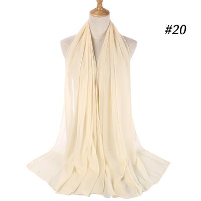 China Simple Muslim Chiffon Hijab Women Shawls And Wraps Chiffon Hijab Scarf Ladies Elegant Lady Style Factory 2021 New for sale