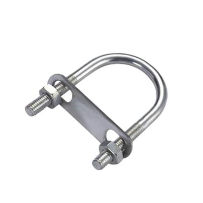 China Metal Customized High Quality Mechanical Hardware U Shape Steel Aluminum Fixed Metal Pipe Clip Hooks for sale