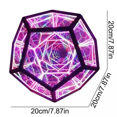 China New Modern Ideas Of Biumart Dodecahedron Color Art Night Light USB Infinite Decorative Exquisite Cool Cool Dodecahedral Lamp for sale